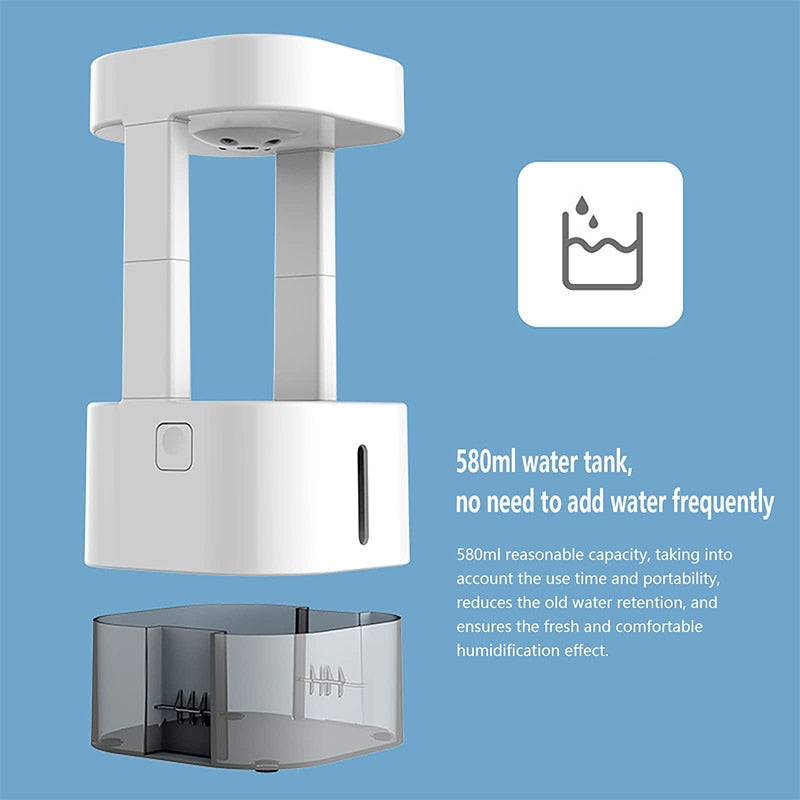 Waterfall Air Humidifier with Anti-Gravity Technology