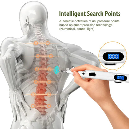 Rechargeable Massage Pen with 9 Intensity Settings, Audio Alert, 2 Probes