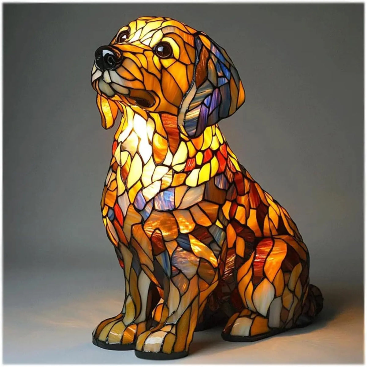 Whimsical Canine Table Lamp – Enchanting Colorful Glow