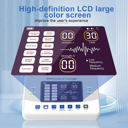 Muscle Stimulator with TENS/EMS, 12 Modes, 30 Intensities, USB-C Rechargeable