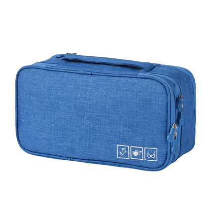 Travel Storage Bag with Multiple Compartments for Lingerie and Cosmetics – Waterproof Polyester