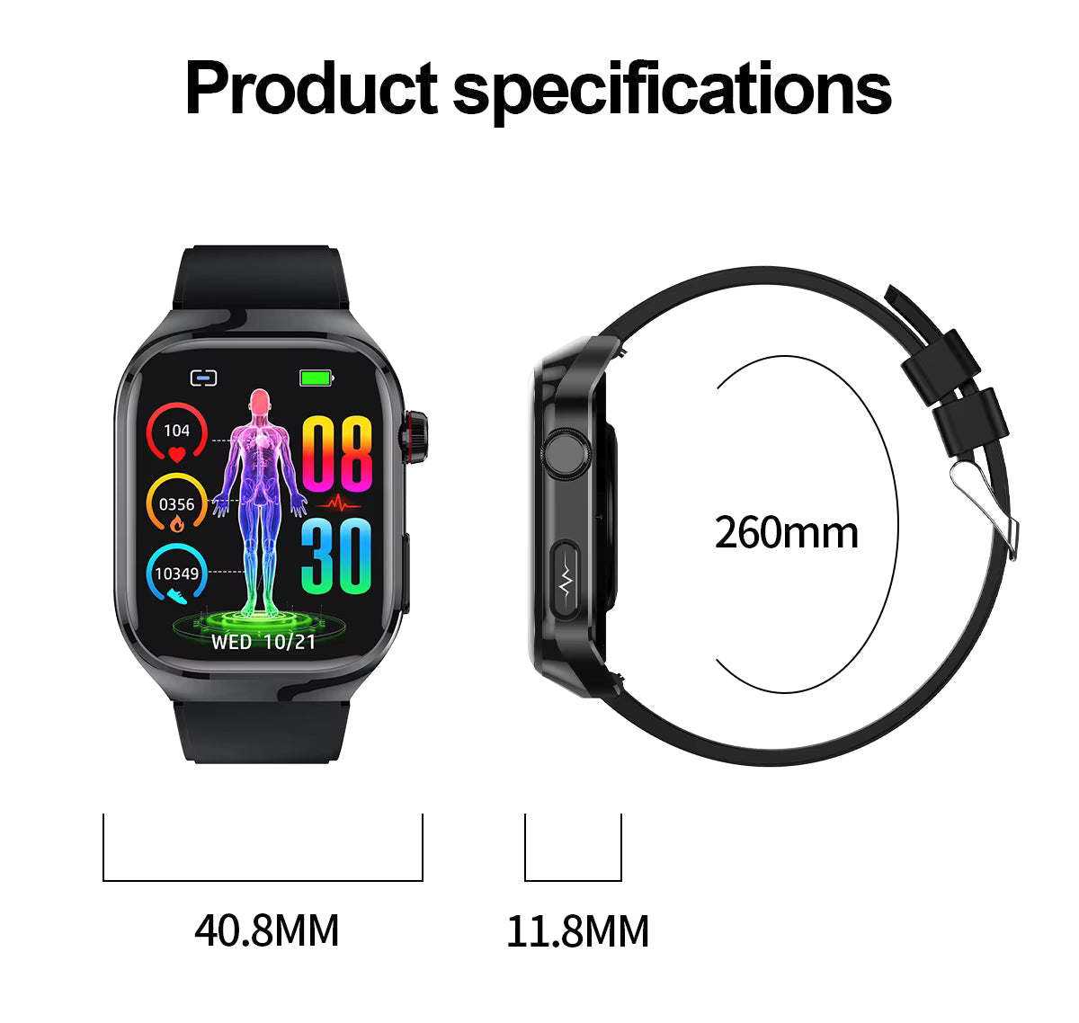 Bluetooth Smartwatch with Comprehensive Activity Tracking