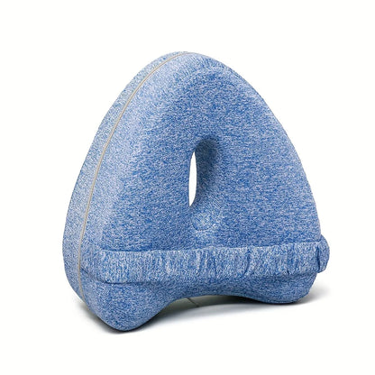Ergonomic Knee Pillow for Side Sleepers – Memory Foam Leg Spacer with Washable Cover and Elastic Strap