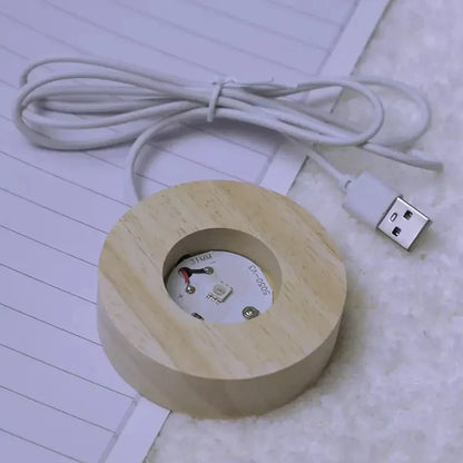 Galactic Dream Night Light - LED Star Projector with Wood Base