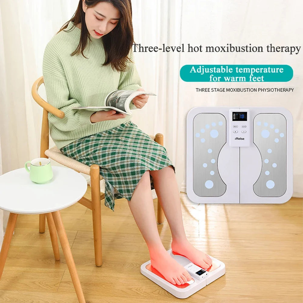 Foldable Foot Massager Mat with EMS, TENS, Heat – 3 Levels & LCD Control