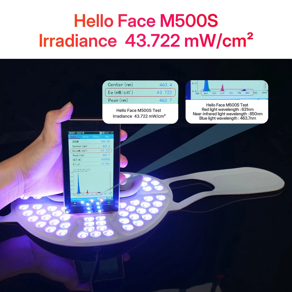 Wireless LED Facial Mask for Skin Treatment – Red, Blue, Near Infrared, 4 Modes