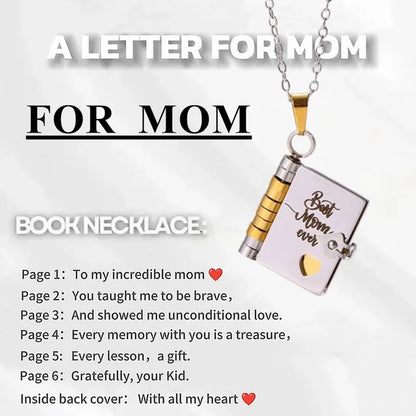 Memory Book Pendant Necklace – Meaningful Jewelry with Affectionate Message