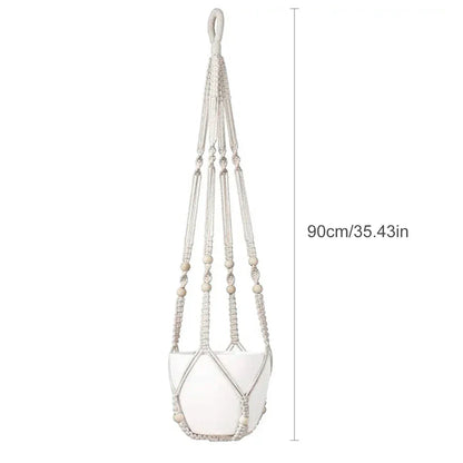 Macrame Plant Hanger – 90 cm Cotton for 3-12 Inch Pots – Boho Style