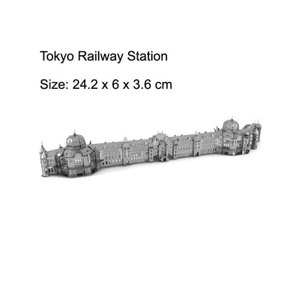 3D Metal Puzzle Set of Global Landmarks: Build and Discover Famous Structures