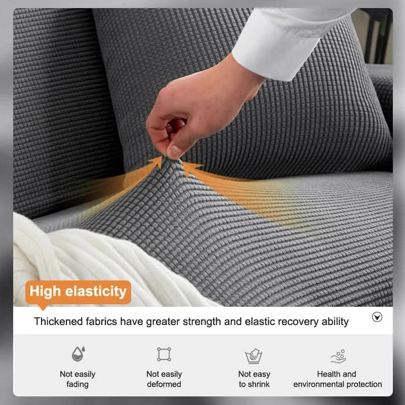 Elastic Non-Slip Sofa Covers - CushionWrap for Comfortable Seating