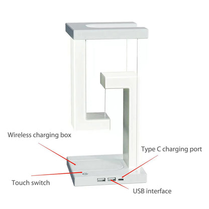Wireless Night Lamp with Anti-Gravity Orbit Charging Feature