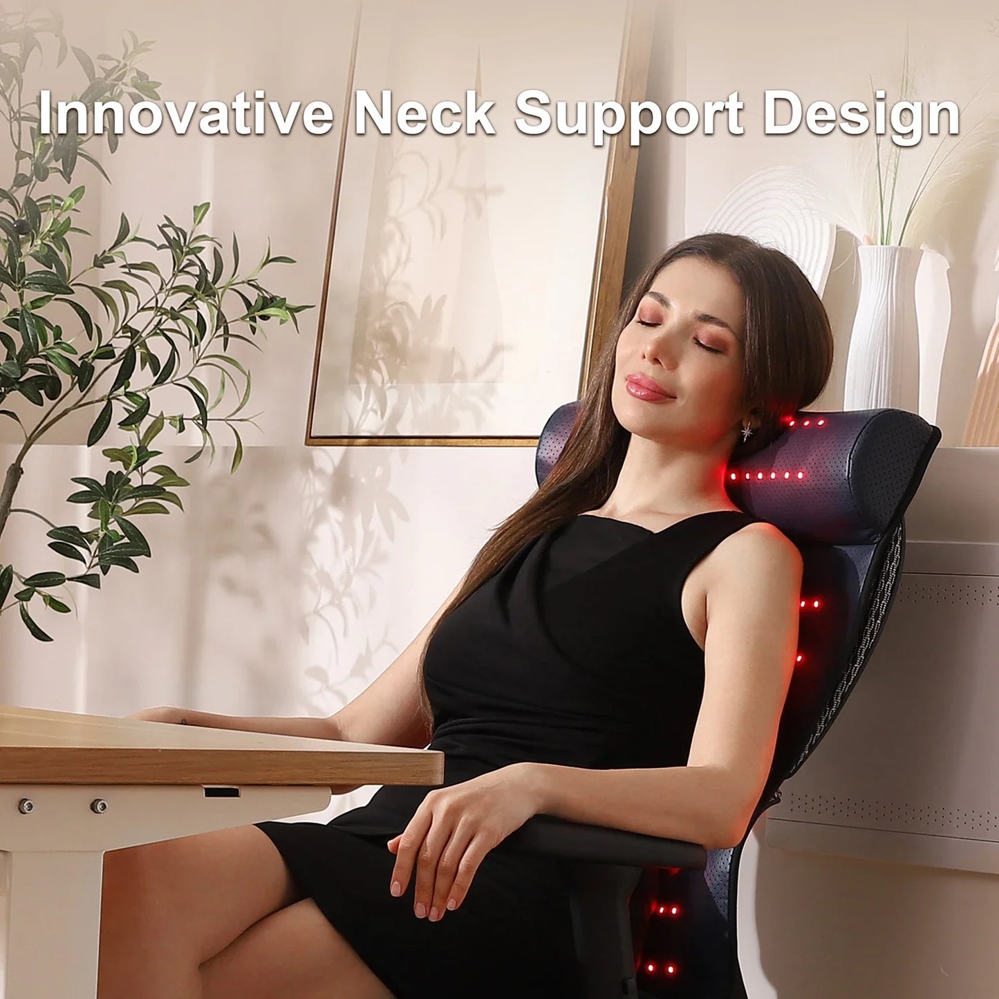 Infrared Heat Pad for Body Relief – Red Light Therapy Mat with Neck Support, 660nm & 850nm