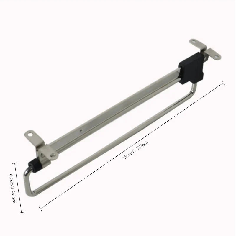 Extendable Clothes Rod for Wall Mounting | Adjustable and Foldable | Metal | 25–35 cm