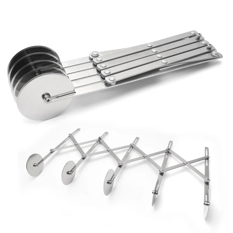 Dough Cutter | Adjustable Stainless Steel | 3-7 Wheels | For Pizza, Brownies & Pastries