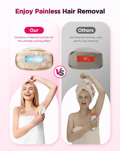 Hair Removal Device with 999,900 Flashes | 9 Energy Settings, Auto-Glide and Skin Sensor