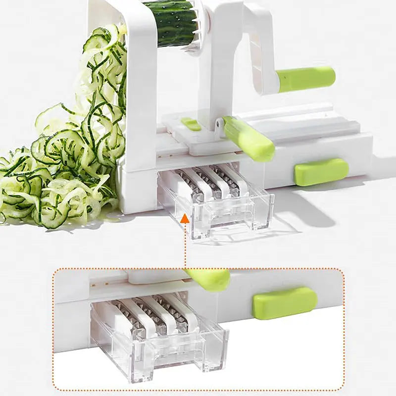 Spiral Cutter & Vegetable Slicer – 5 Functions, Safe & Compact