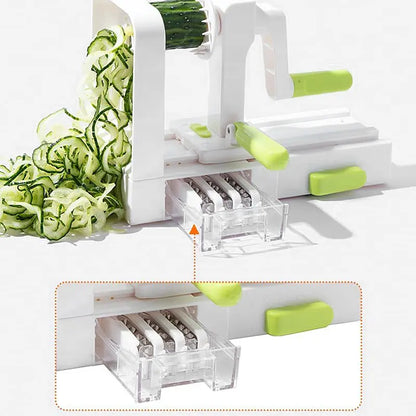 Spiral Cutter & Vegetable Slicer – 5 Functions, Safe & Compact