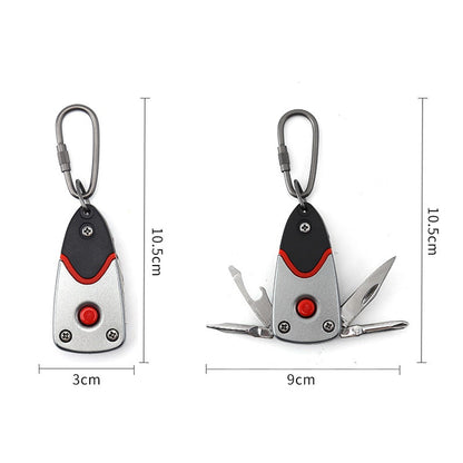 6-in-1 Multi-Function Stainless Steel Keychain Tool