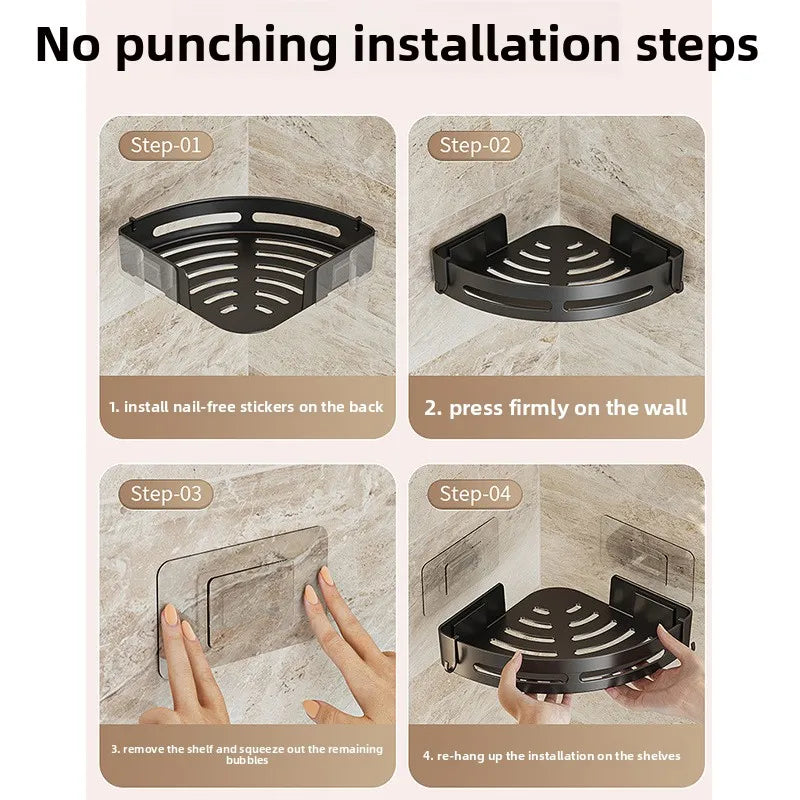 Self-Adhesive Shower Storage Solution – Waterproof, No Drilling Required