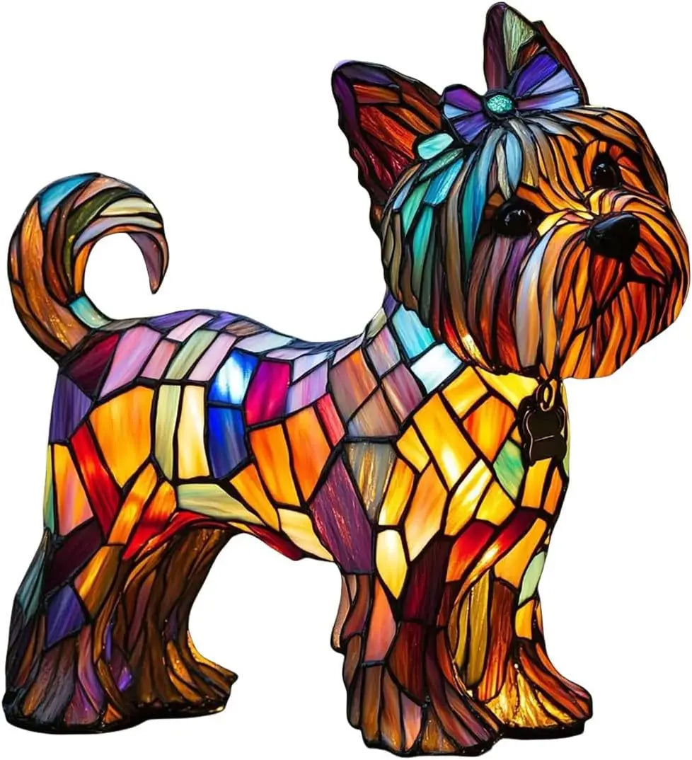 Whimsical Canine Table Lamp – Enchanting Colorful Glow