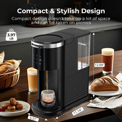 Coffee Maker with Dual Brew Options – K-Cup & Ground, 5 Sizes, 40oz Tank, Touchscreen