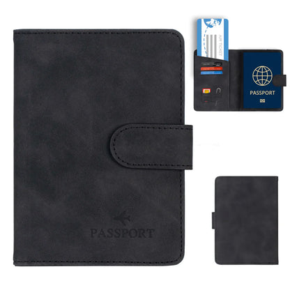 Compact Passport Holder with RFID Protection | Elegant Leather Look for Men & Women