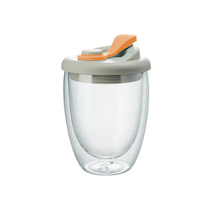 Transparent Double Wall Glass Mug – Leak-Proof Design