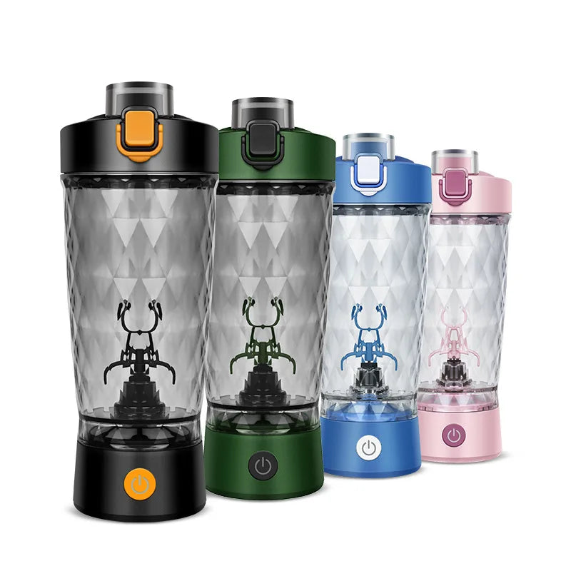 Self-Cleaning Electric Shaker Bottle with Built-in Powder Storage, USB-C