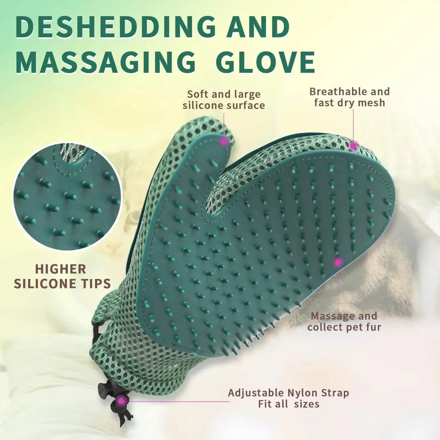 Pet Care Glove & Grooming Tool for Effortless Fur Removal