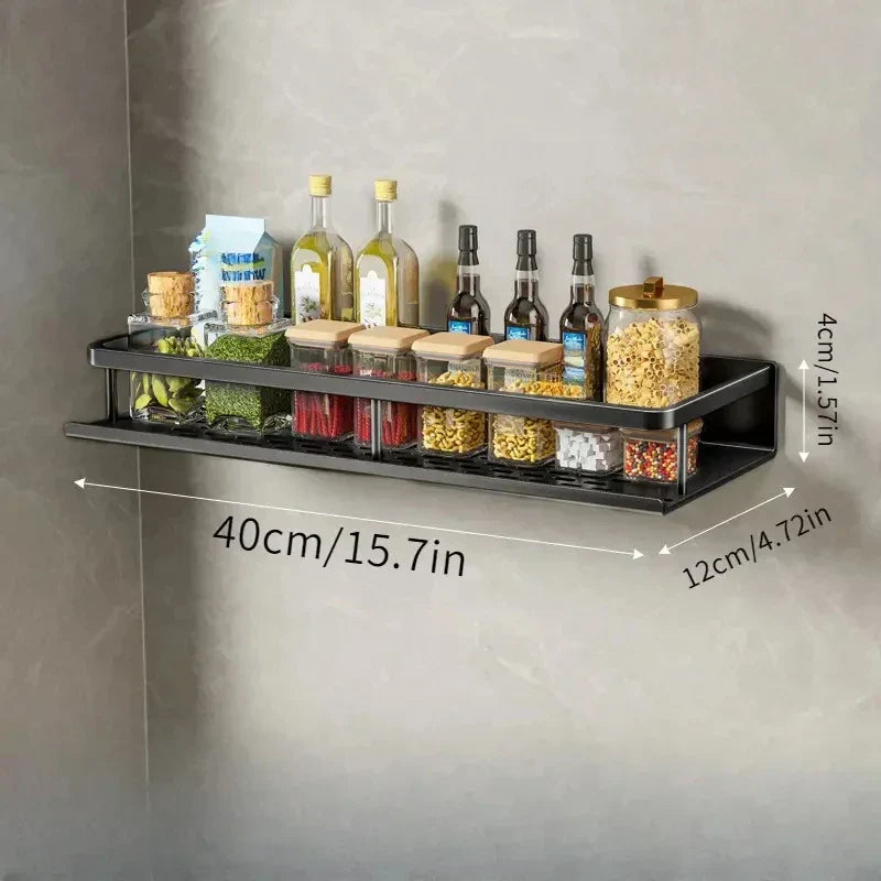 Stylish Wall-Mounted Shelf for Kitchen Storage Solutions