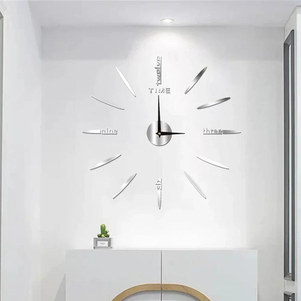 Unique Large Acrylic Wall Clock in Modern Design