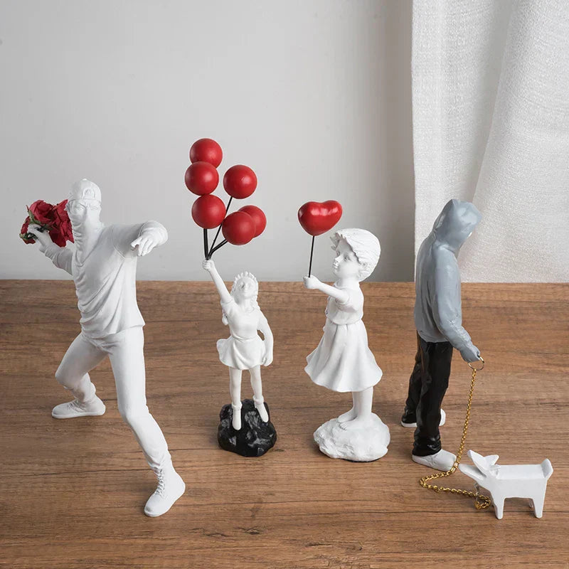 Sculpture Collection Inspired by Banksy Art