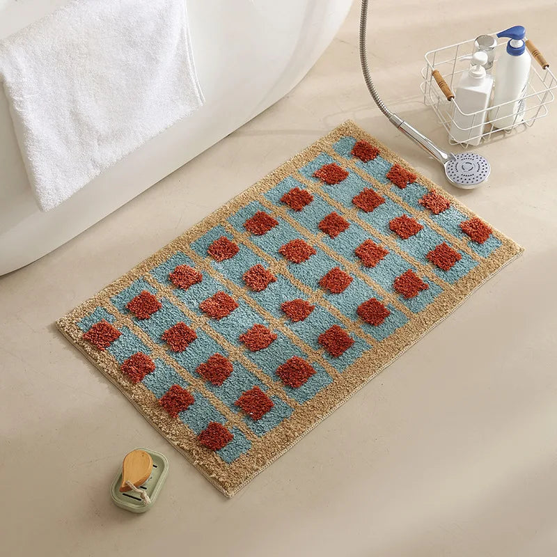 Modern Abstract Design Bath Mat | CozyGrid