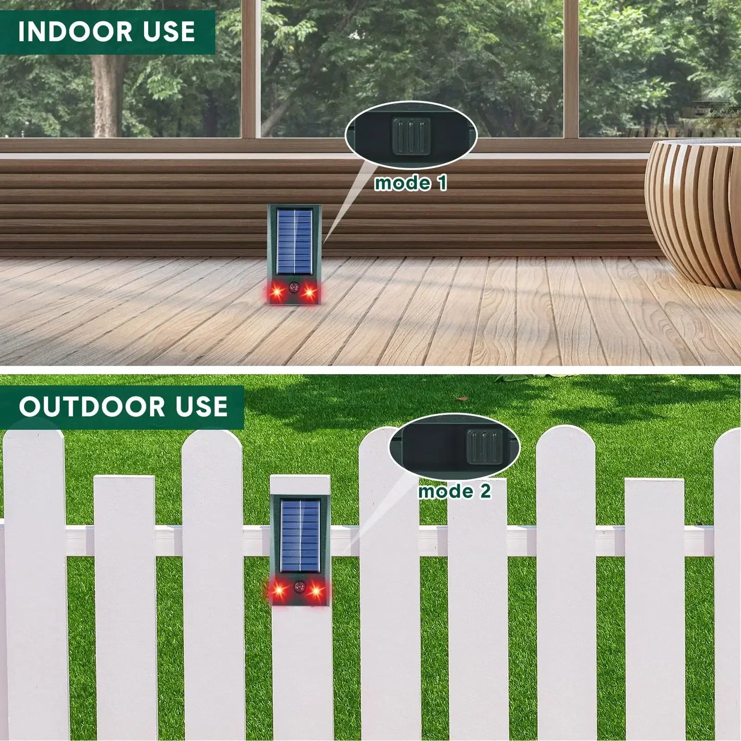 Ultrasonic Bird Repeller – Solar Powered & Weather Resistant