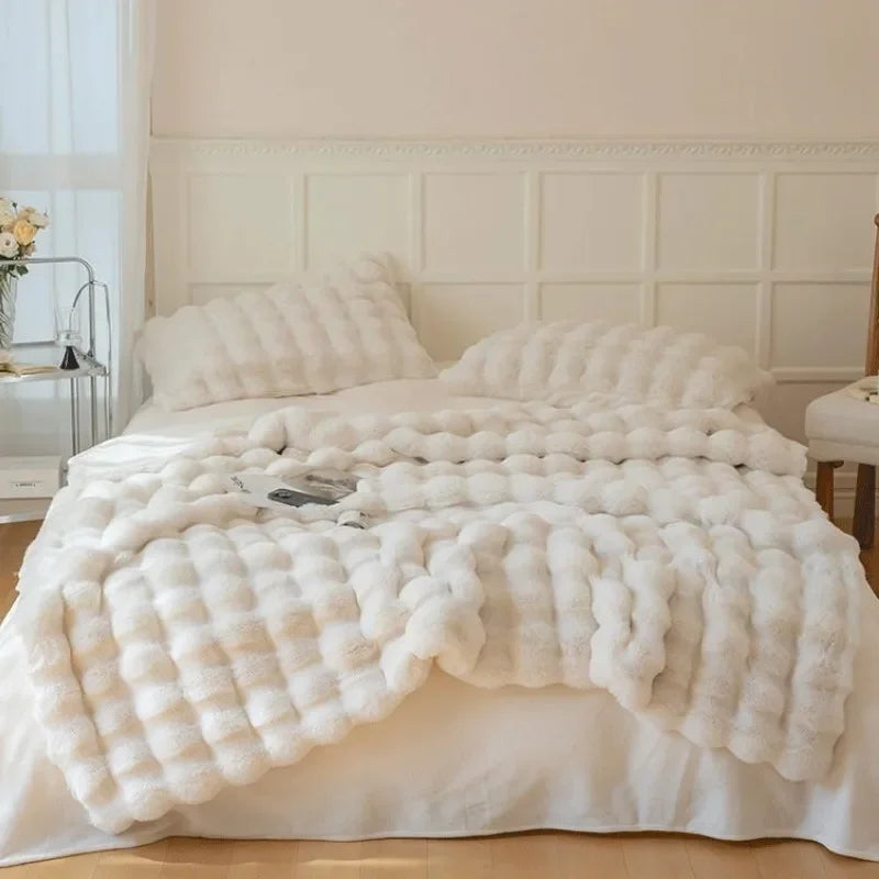 Textured Blanket - Reversible Design for Couch, Bed, or Living Area