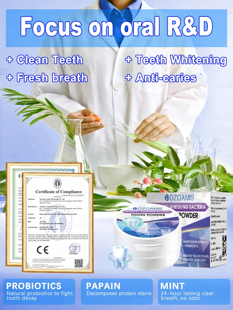 PureWhite Powder — Tooth Whitening + Plaque Removal Mineral Formula