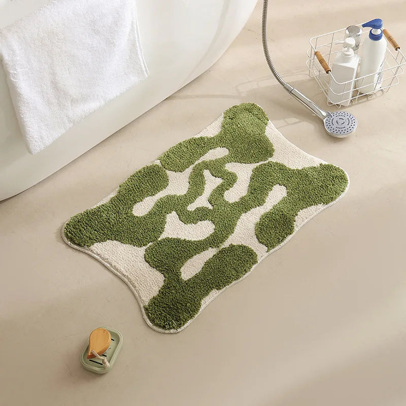 Modern Abstract Design Bath Mat | CozyGrid