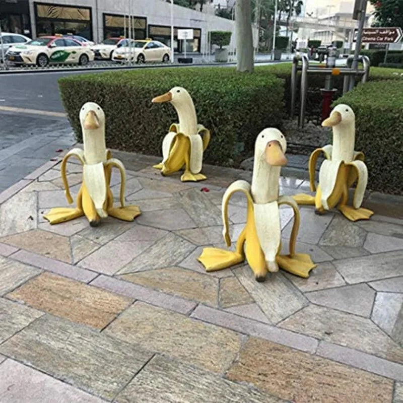 Playful Resin Duck Figure for Indoor or Outdoor Decoration