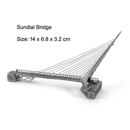 3D Metal Puzzle Set of Global Landmarks: Build and Discover Famous Structures
