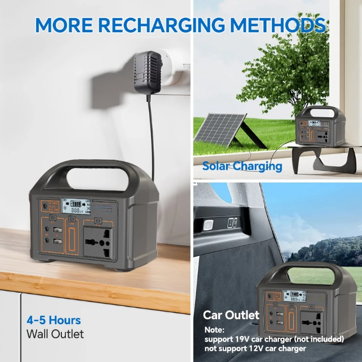 100W Portable Power Station with 24,000mAh LiFePO4 Battery