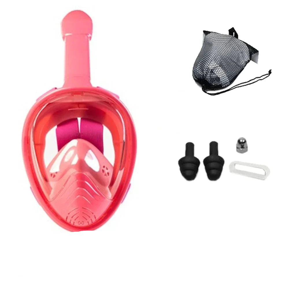 Full Face Snorkel Mask | 180° View | Anti-Fog & Leak-Proof | Kids & Adults