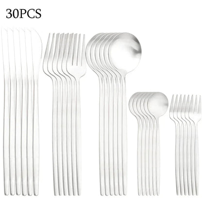 30-Piece Cutlery Set - Elegant Dining Utensils Collection