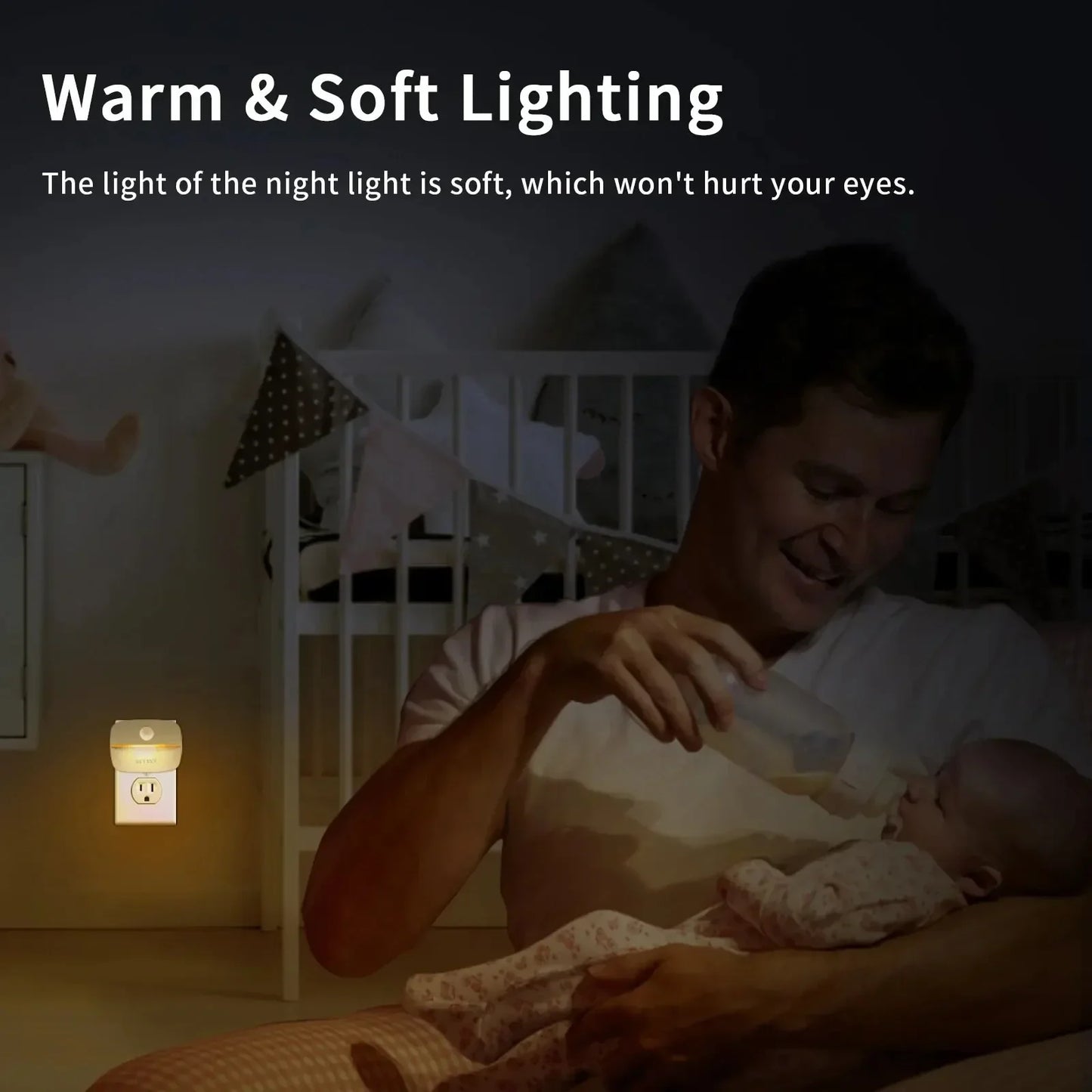 LED Night Light with Motion & Twilight Sensor | Dimmable & Energy Efficient | Warm/Cool White