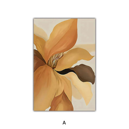 Modern Botanical Canvas Prints - Large Abstract Floral Art for Home Decor
