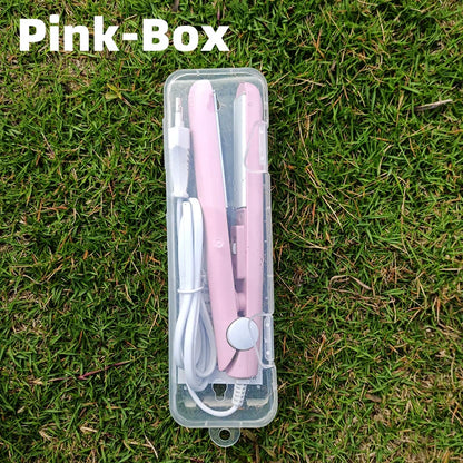Mini Hair Straightener and Curling Styler with Ceramic Tourmaline Coating - 200°C Constant Temperature