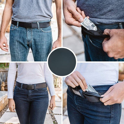 Travel Belt Wallet with Hidden Anti-Theft Design
