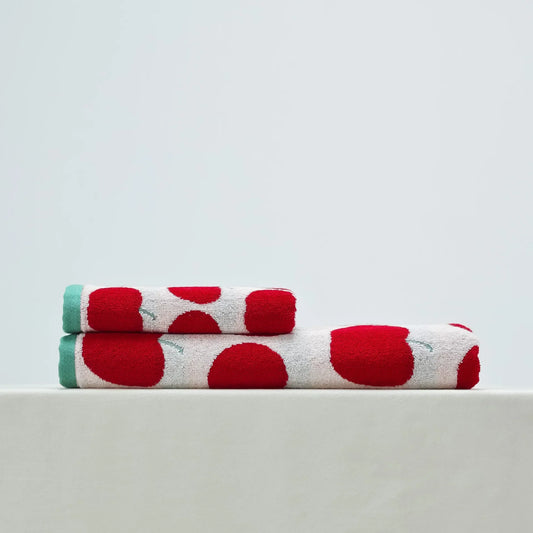 Cotton Towel with Apple Design