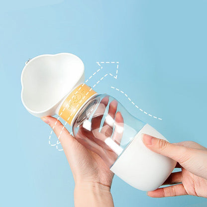 Portable 2-in-1 Water Bottle and Feeder for Pets