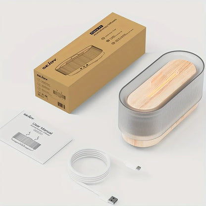 300ml Ultrasonic Essential Oil Diffuser with Flame Effect and LED – 12 Hours Runtime