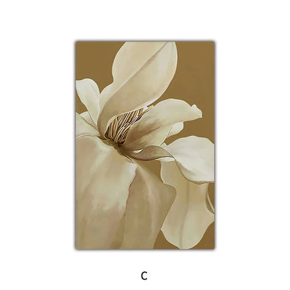 Modern Botanical Canvas Prints - Large Abstract Floral Art for Home Decor